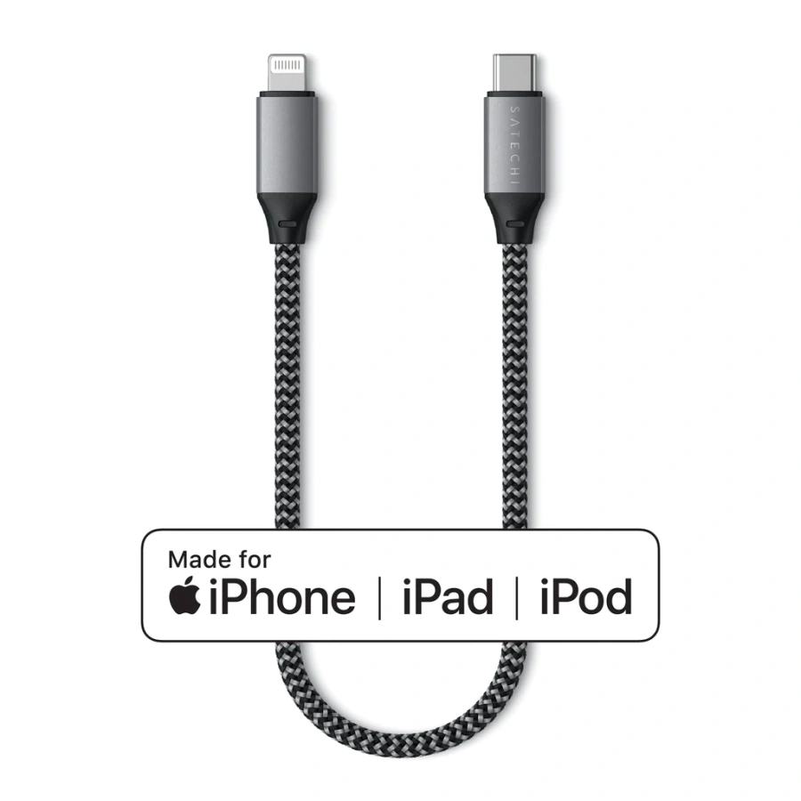 Satechi USB-C to Lightning Cable Space Gray (25 cm) (ST-TCL10M)